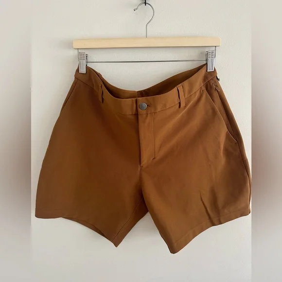 Men’s Lululemon commission classic shorts burnt orange brown size 34 - Picture 2 of 6